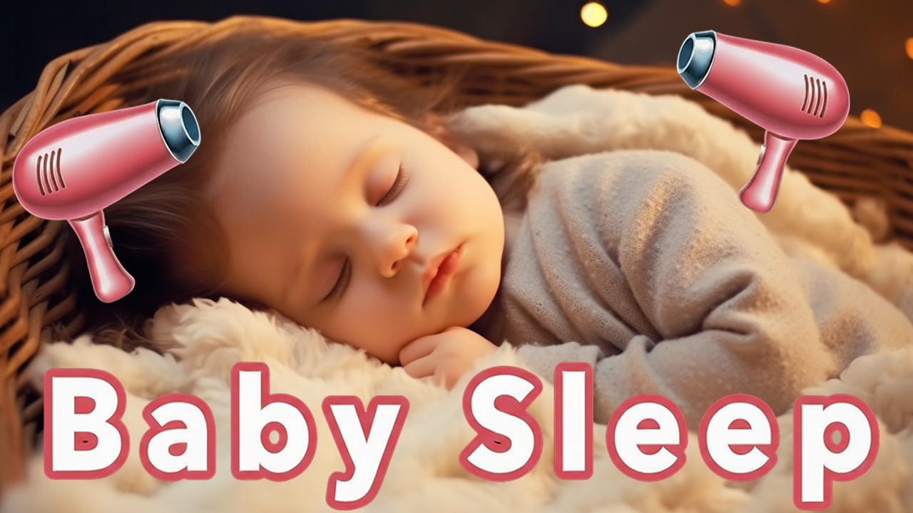 10 Hours Baby Fön Geräusch zum Einschlafen | Haarfön für Babys / Hair Dryer White Noise