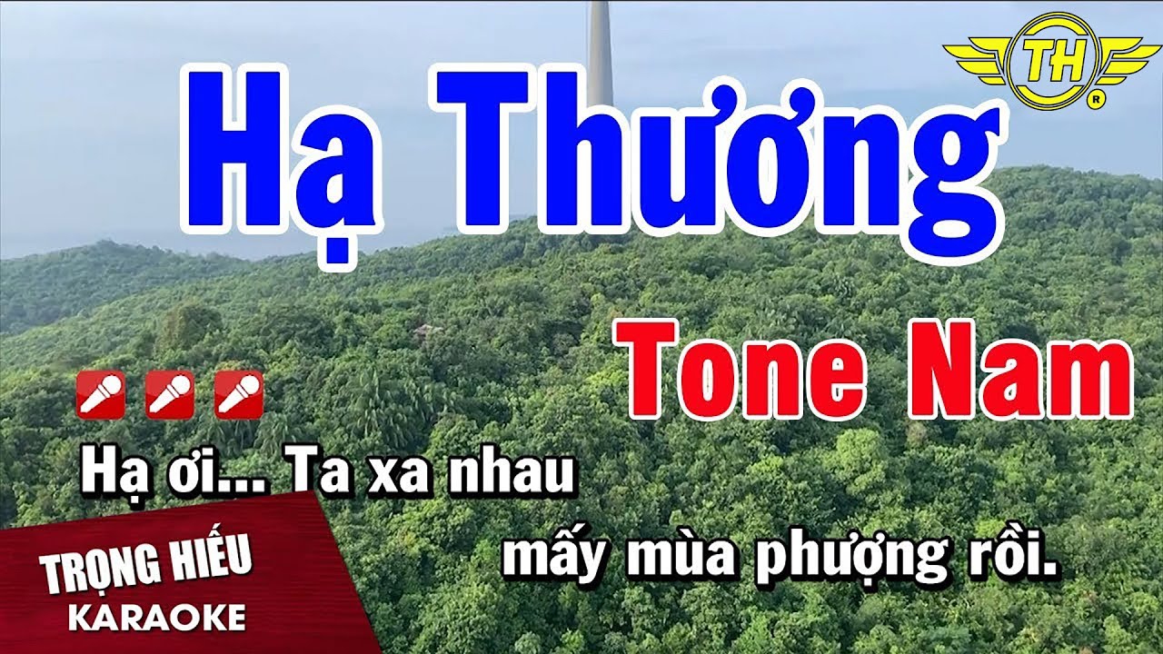 Karaoke Hạ Thương Tone Nam Nhạc Sống | Trọng Hiếu