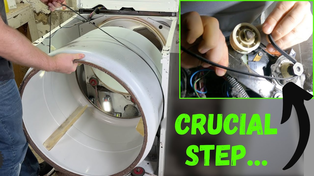 Replace BROKEN DRYER BELT Fast & Easy!