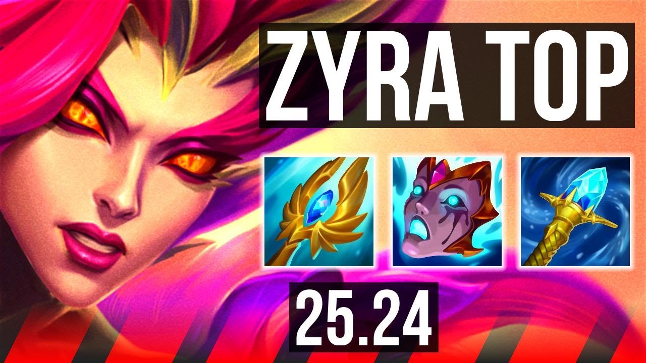 ZYRA vs ORNN (TOP) | Unsealed Spellbook, 37K damage | KR Master | 25.24