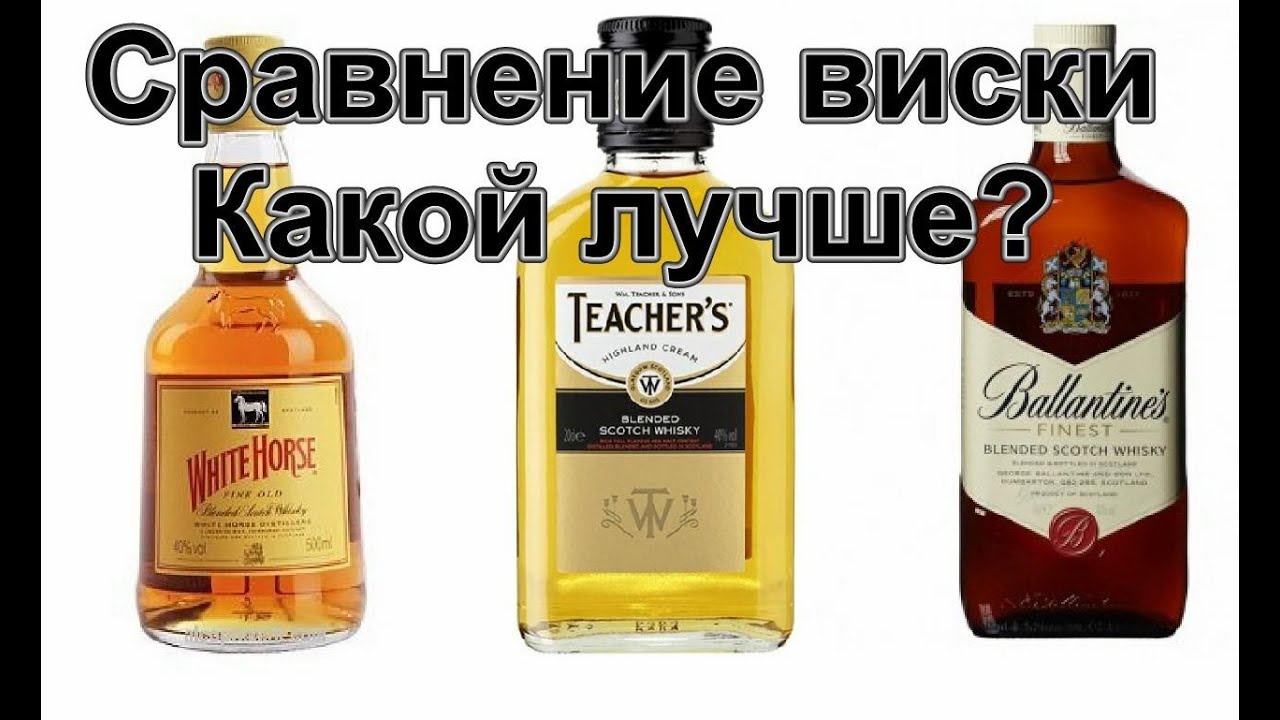 Сравнение виски White Horse, Teachers, Ballantine's Fines