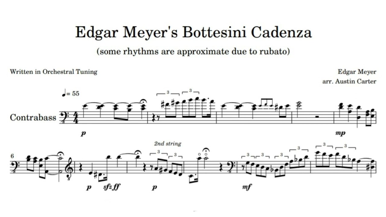 Bottesini Concerto no. 2 mov. 1 Cadenza by Edgar Meyer (transcription)