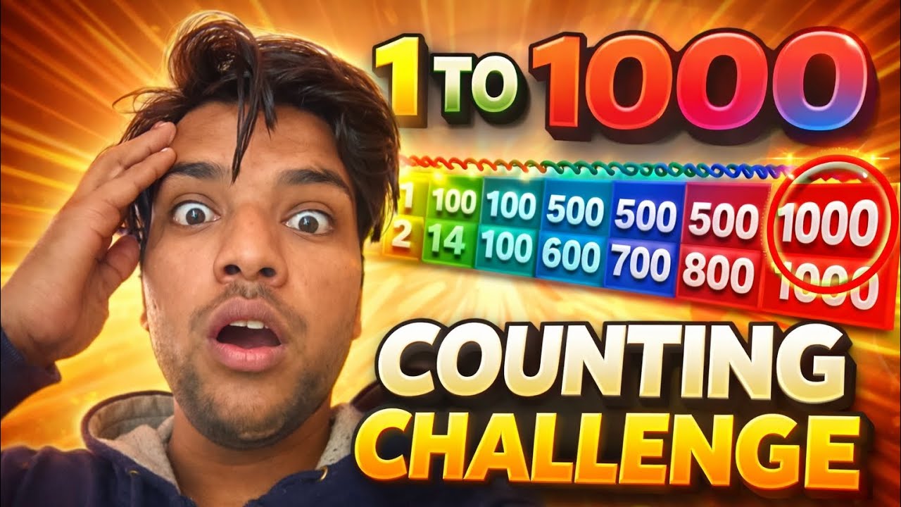 Counting 1 to 1000 Challenge 😱 | Pura Kar Paya Ya Nahi?