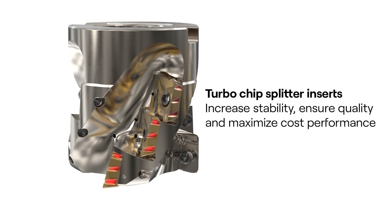 New chip splitter inserts Turbo 12 & 18 to eliminate vibrations | Seco Tools