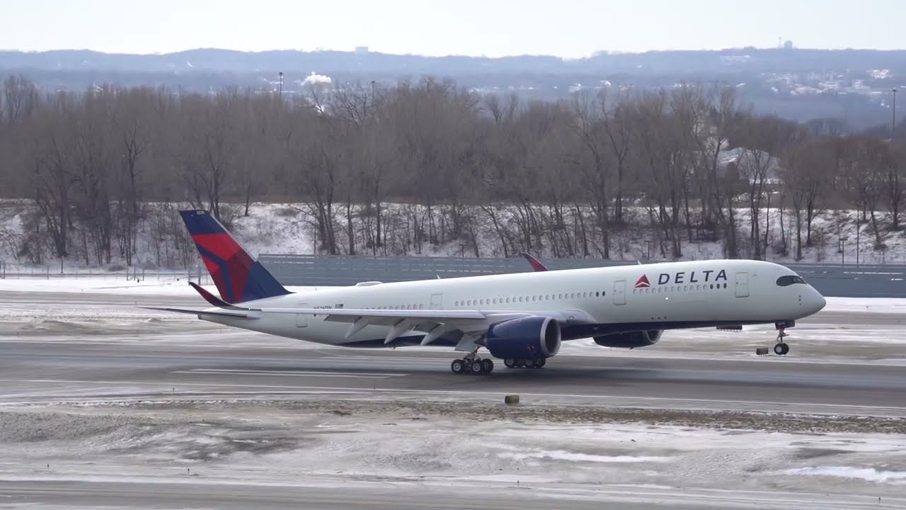N516DN - DL9979 - NRT-MSP - A350-941 - Slow Motion -  Feb 12, 2022 10:21 - Minneapolis, MN