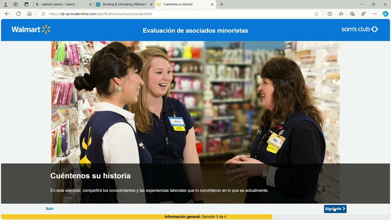 Como pasar la Evaluacion de trabajo para contratación en Walmart.