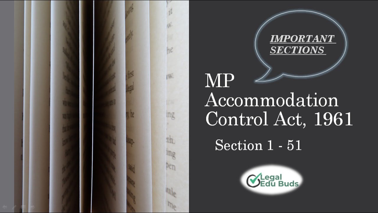 MP Accommodation Control Act 1961 II MP CJ II Quick Revision
