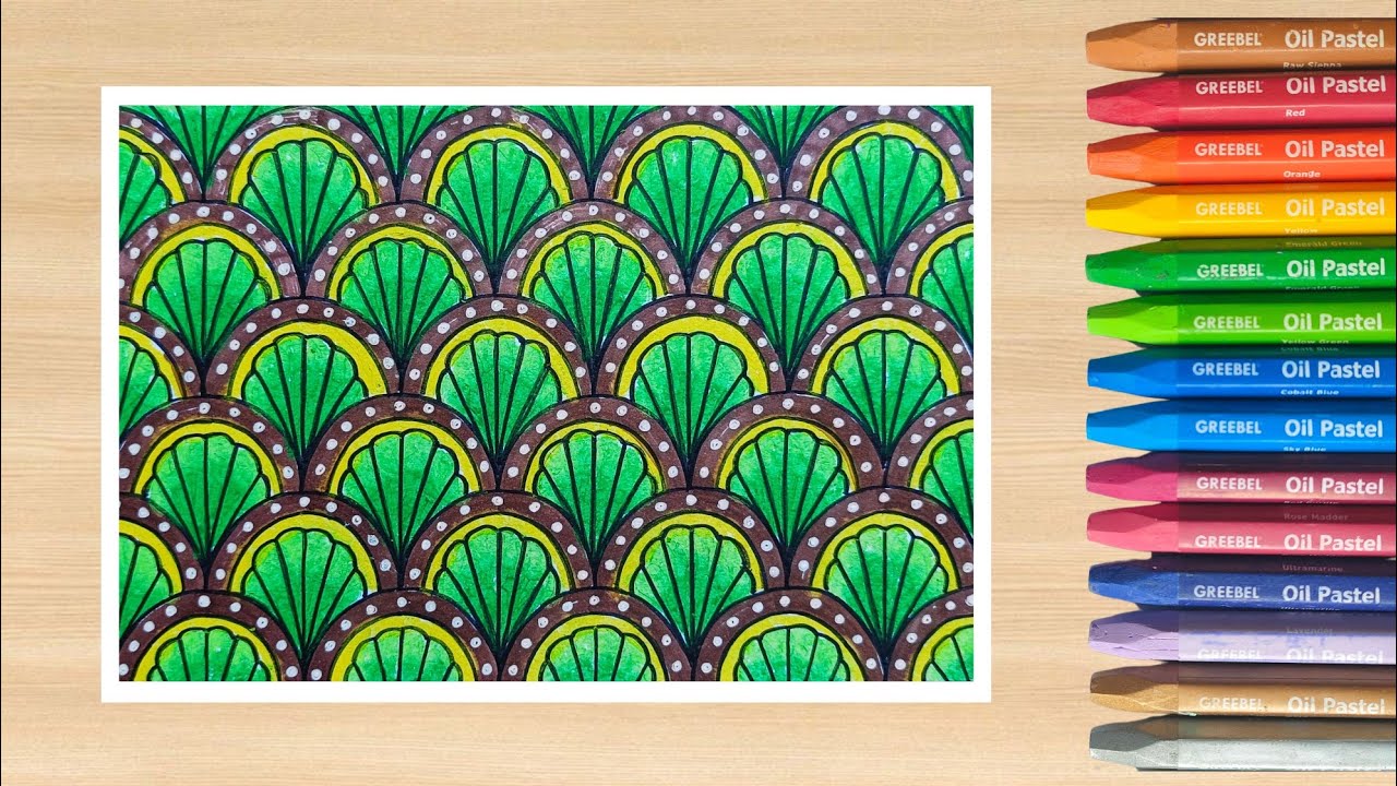 Menggambar Motif Batik Kerang yang Mudah