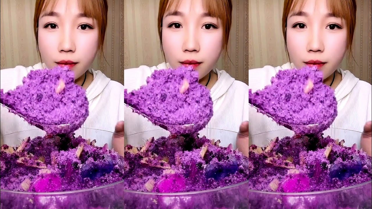 QIAN / ASMR SHAVED ICE EATING. ICE EATING