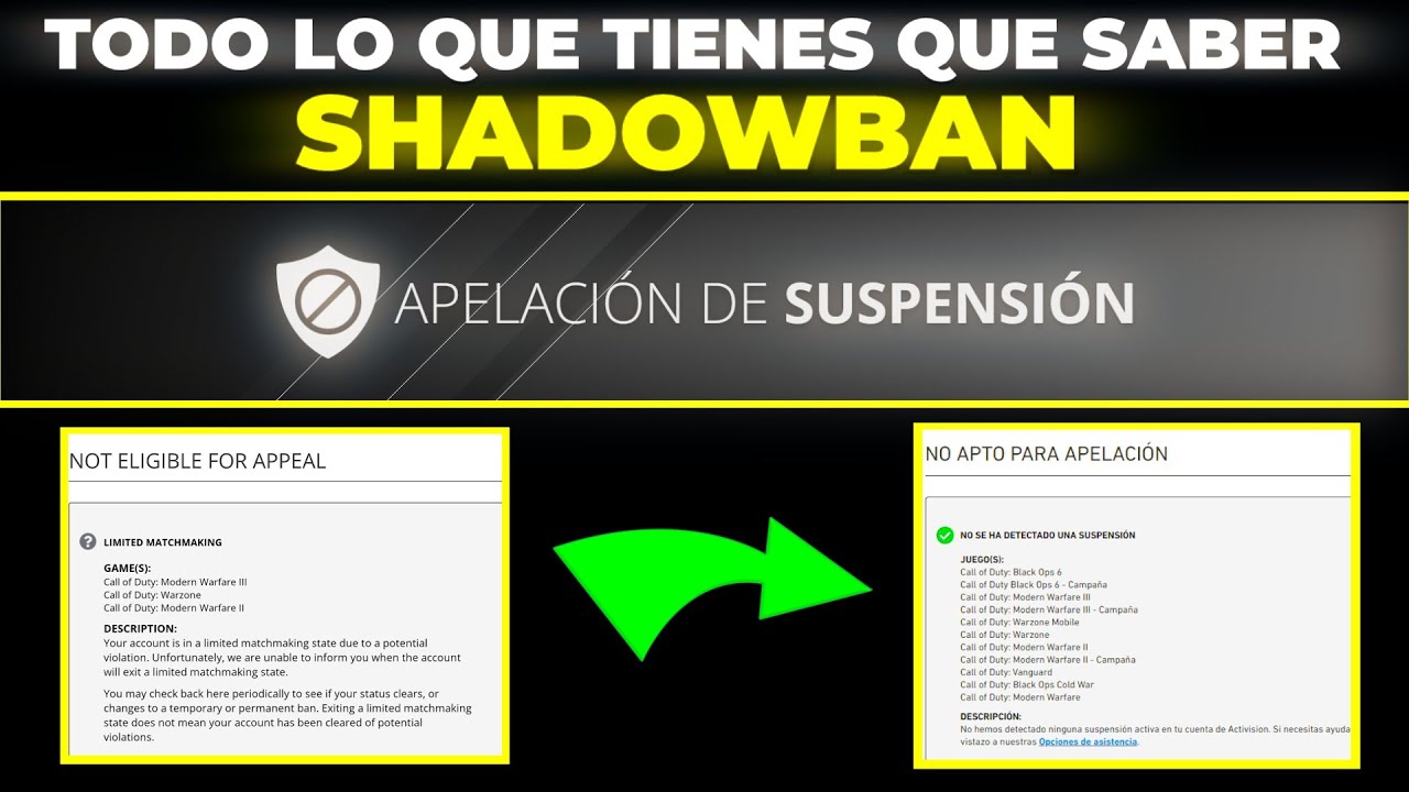 TODO LO QUE TIENES QUE SABER DE LOS SHADOWBAN DE *ACTIVISION* PARA CALL OF DUTY Y WARZONE 💀