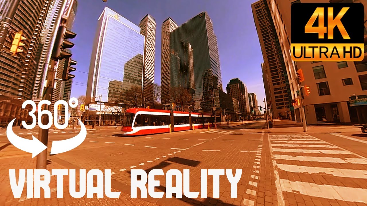 360Video VR 4K Queens Quay Westside To Yonge Street Toronto