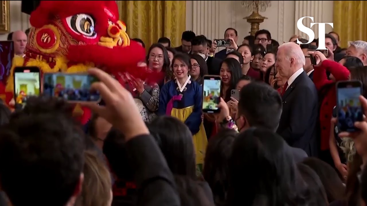 Lion dancers in the White House as Biden hosts Lunar New Year celebrations