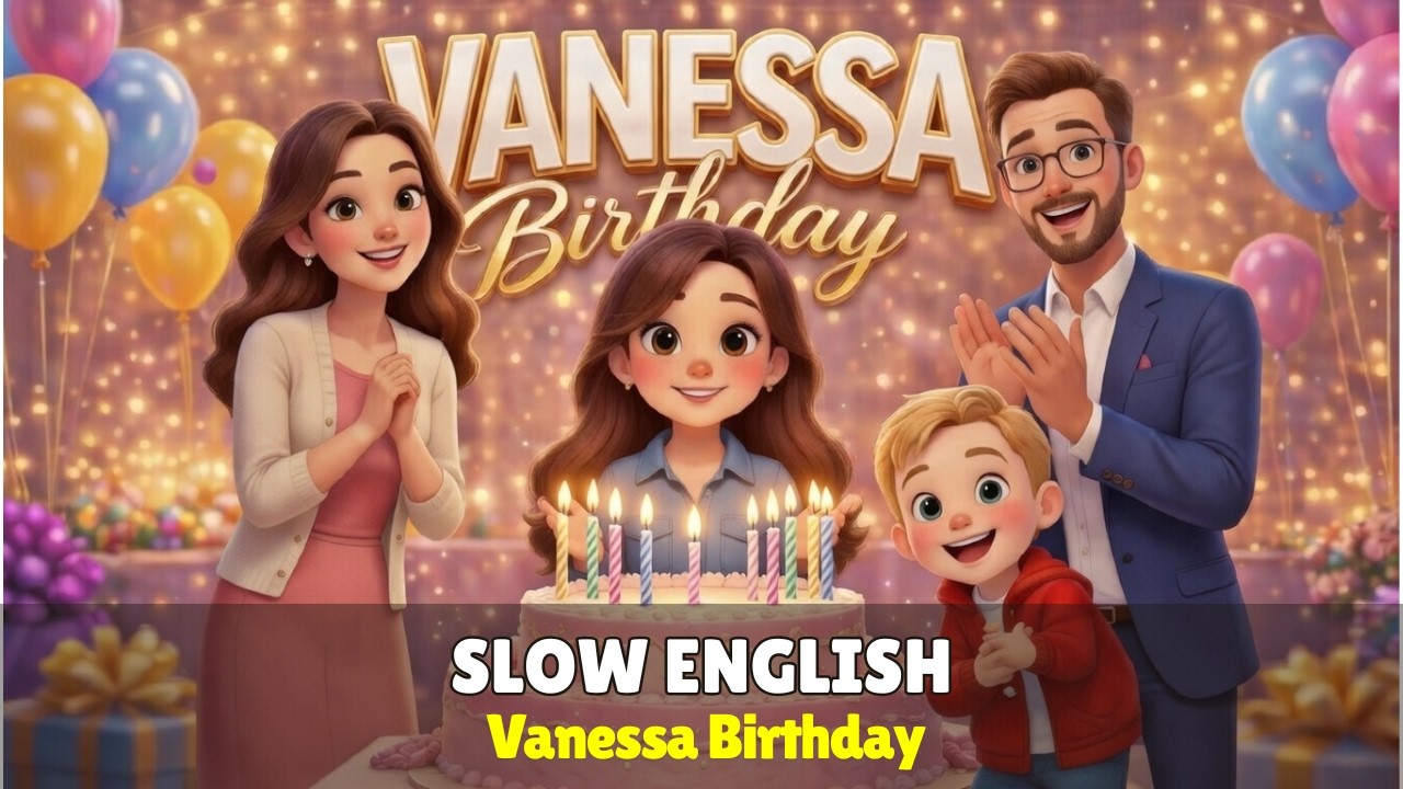 Vanessa’s Birthday Surprise | Easy Daily English for Beginners | Slow English Story