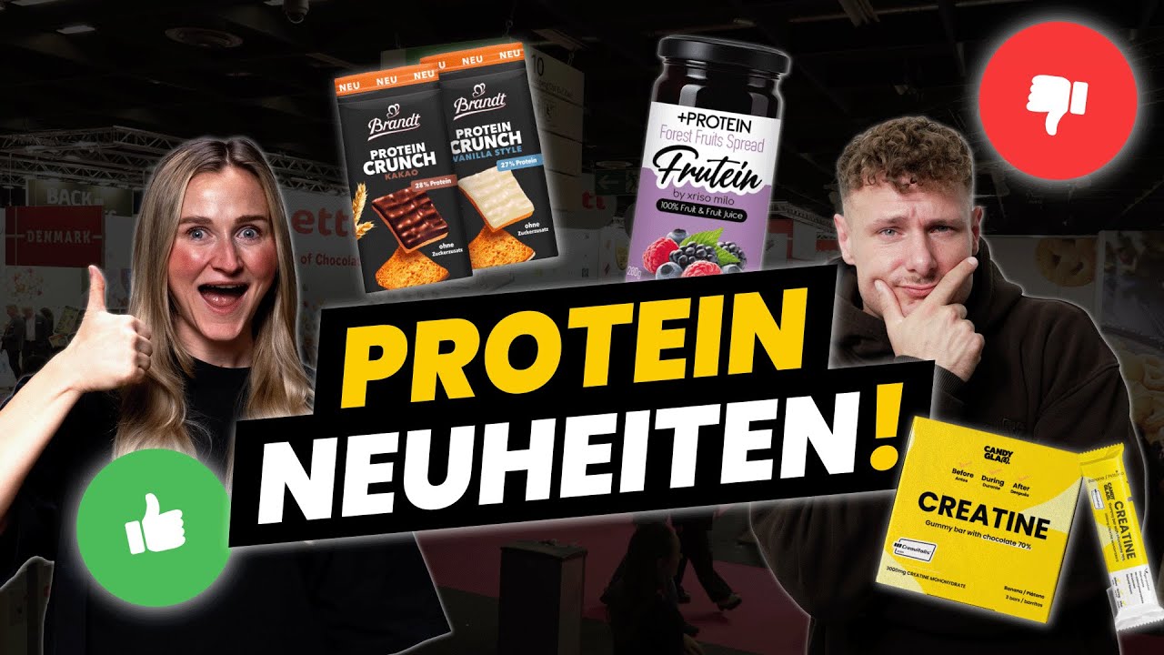Wir testen die krassesten Protein-Snacks der Süßwarenmesse 😱💪