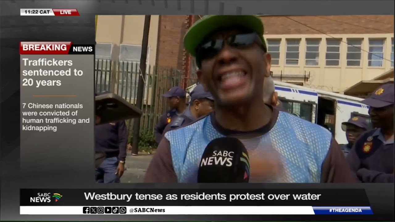 Police and protesters in tense standoff in Westbury