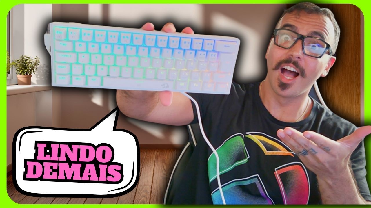 Unboxing do TECLADO mais LINDO que eu ja Tive | Teclado mecânico REDRAGON FIZZ Branco