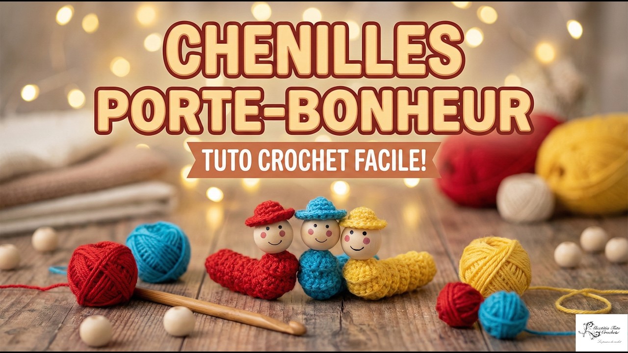 Tuto chenille porte bonheur au crochet @AlextitiaTutoCrochet