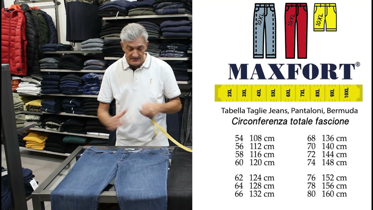 Maxfort pantalone jeans taglie forti uomo articolo Tempura