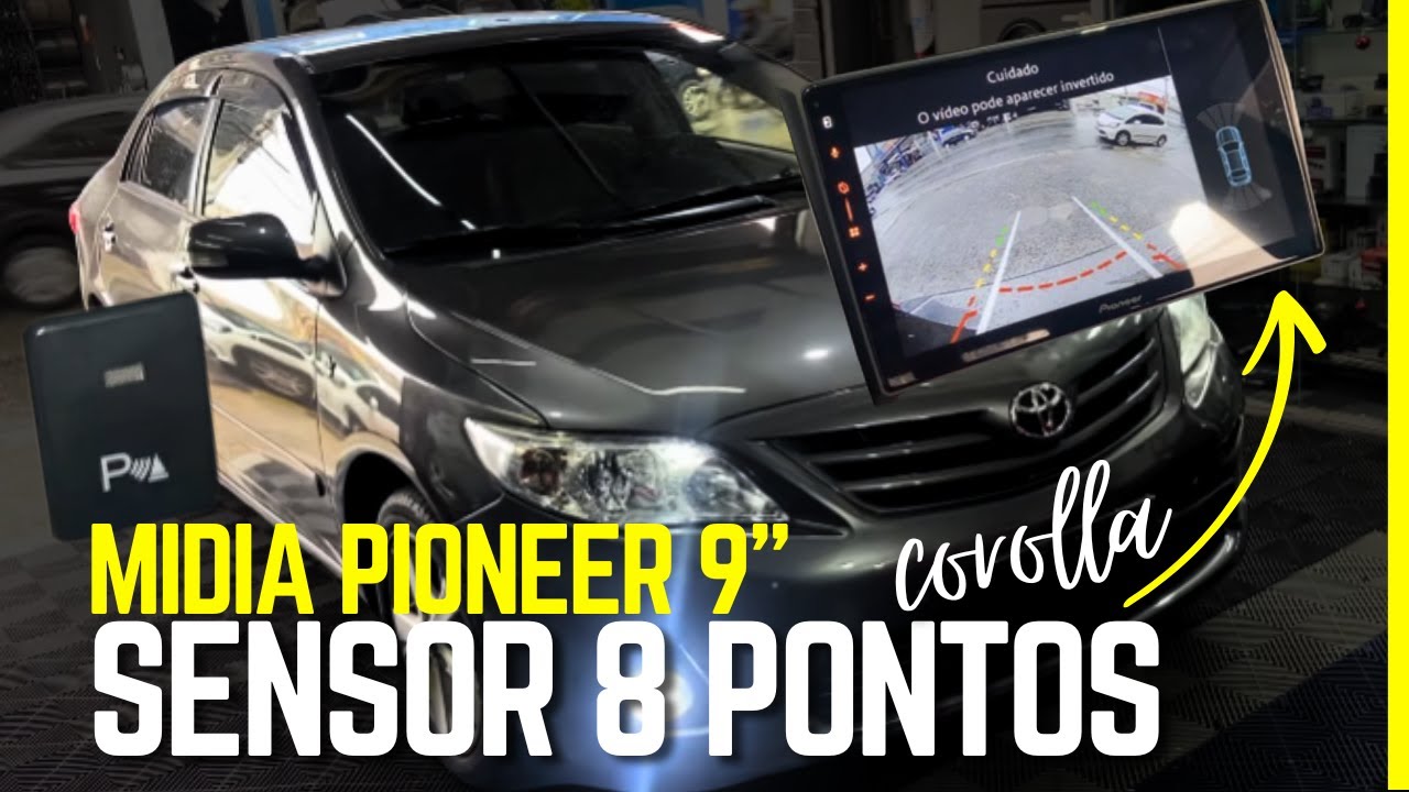 SENSOR DE ESTACIONAMENTO 8 PONTOS INTEGRADO NA MULTIMIDIA PIONEER AP6650BT 9