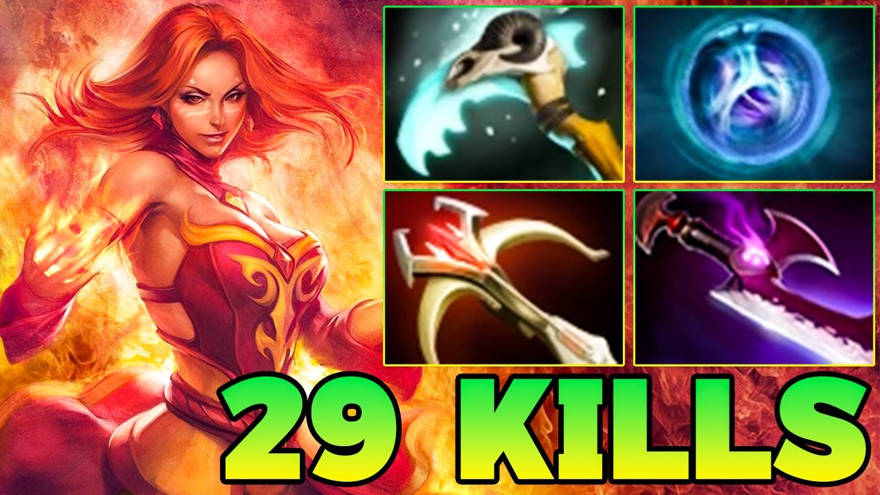 29 Kills Lina Dota 2 !! Lina Dota 2 Carry Mid Lane Build Pro Gameplay Guide 7.40