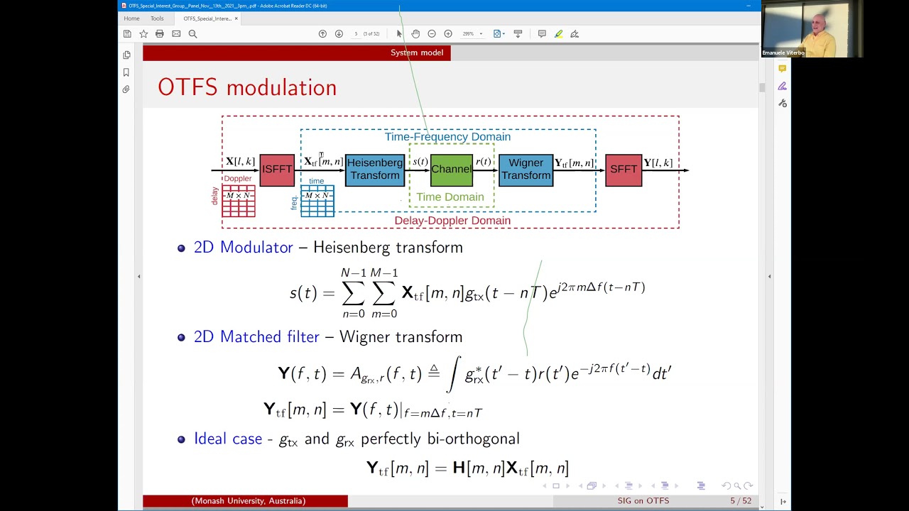 OTFS 2+1 Event: Invited talk delivered by Prof. Emanuele Viterbo