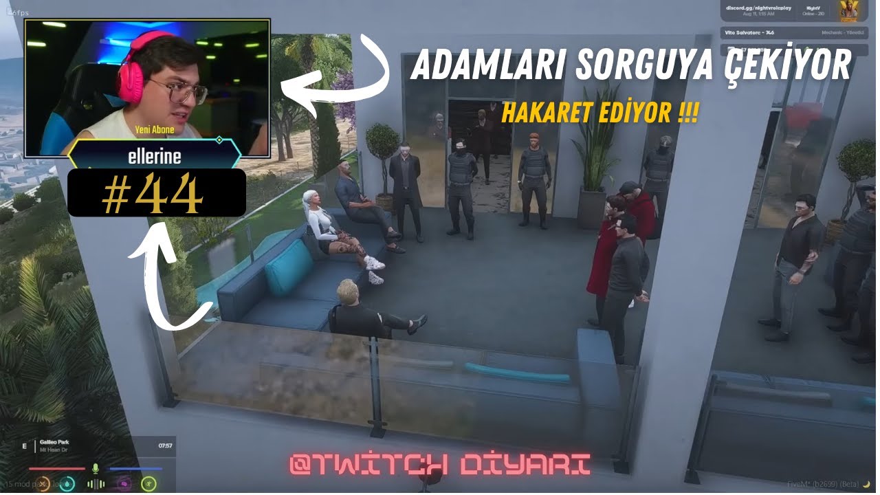 Vito Salvatore - S9\#44 ADAMLARI SORGUYA ÇEKİYOR ( HAKARET EDİYOR !!!) #roleplay#fivem #NightV