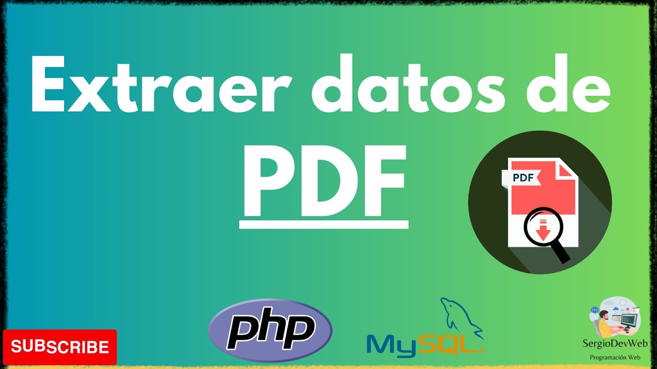 Extraer datos de un PDF y guardarlos en una base de datos MySQL usando PHP