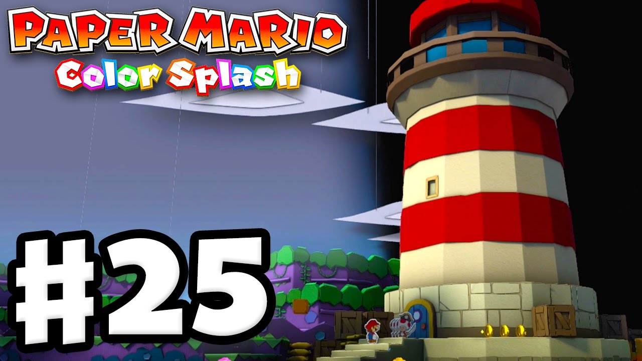 Paper Mario: Color Splash - Gameplay Walkthrough Part 25 - Lighthouse Island 100%! (Nintendo Wii U)