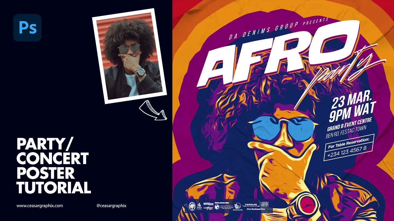 How to Design an Abstract Party Poster 💯🔥😍👍