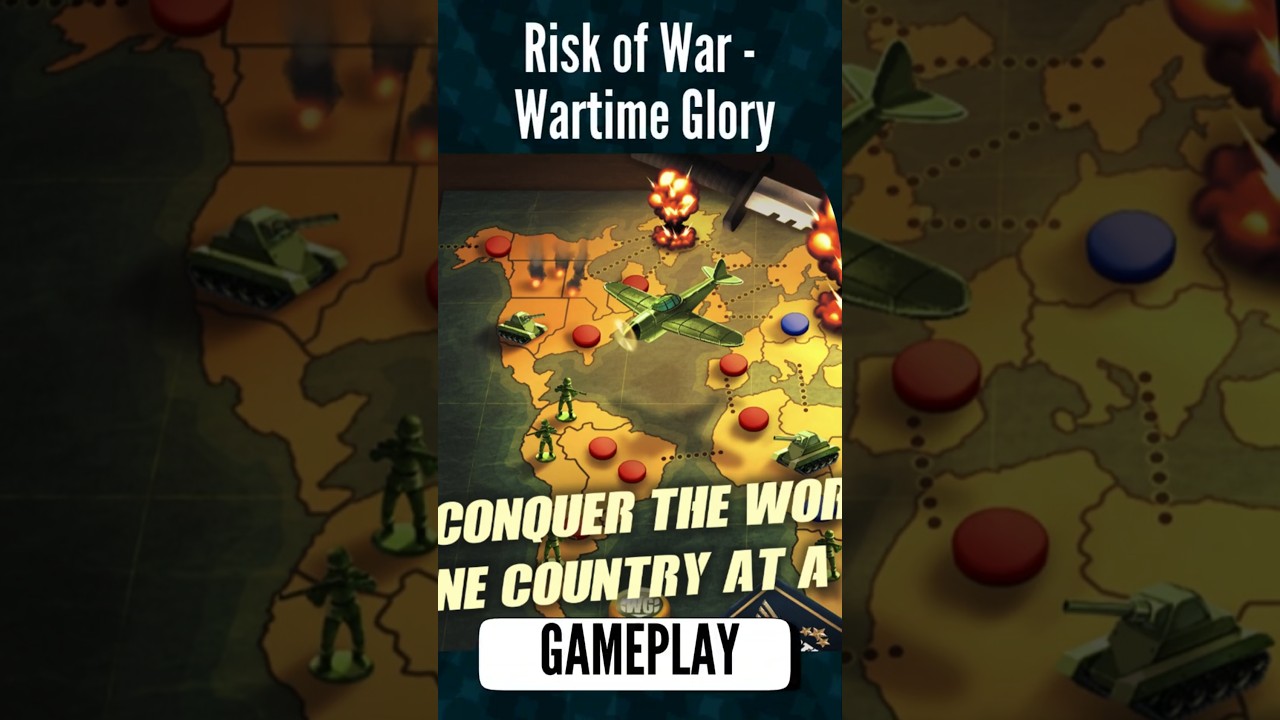 Conquer the World in Risk of War - Wartime Glory! ⚔️ #StrategyGame #Wargame
