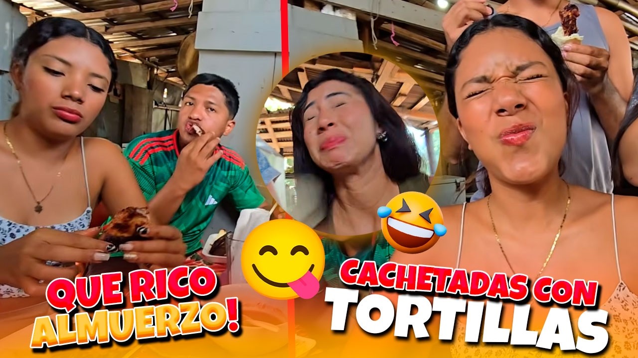 Las bichas hicieron el reto de la cachetada con tortillas 😂 Disfrutando de una costilla en TULUM😋