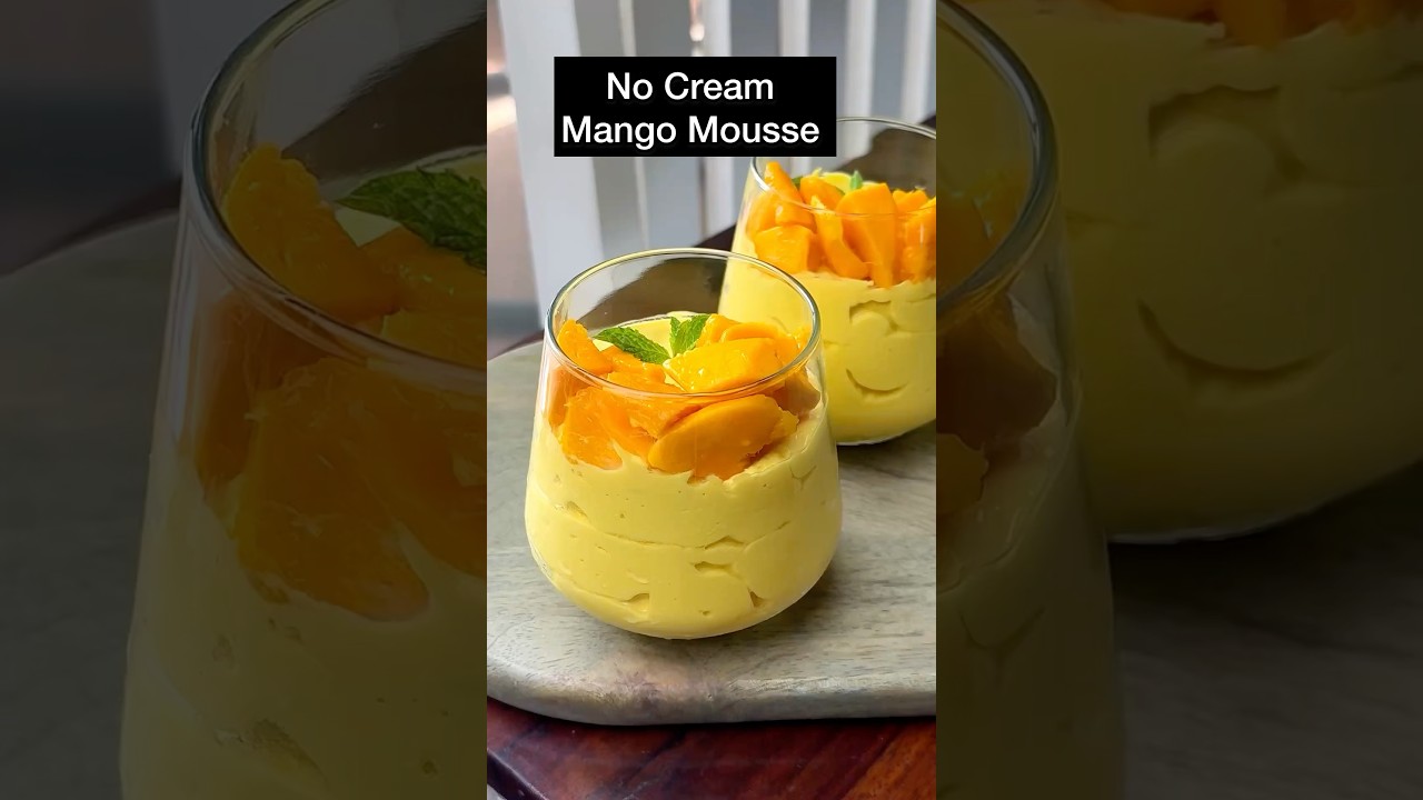 No cream, Hi Protein Mango Mousse ❤️