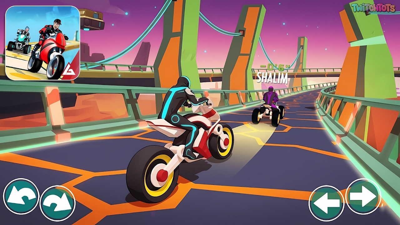 Gravity Rider: Space Bike Race - Gameplay Walkthrough: Conquer the Ramps! All Levels (Android, iOS)