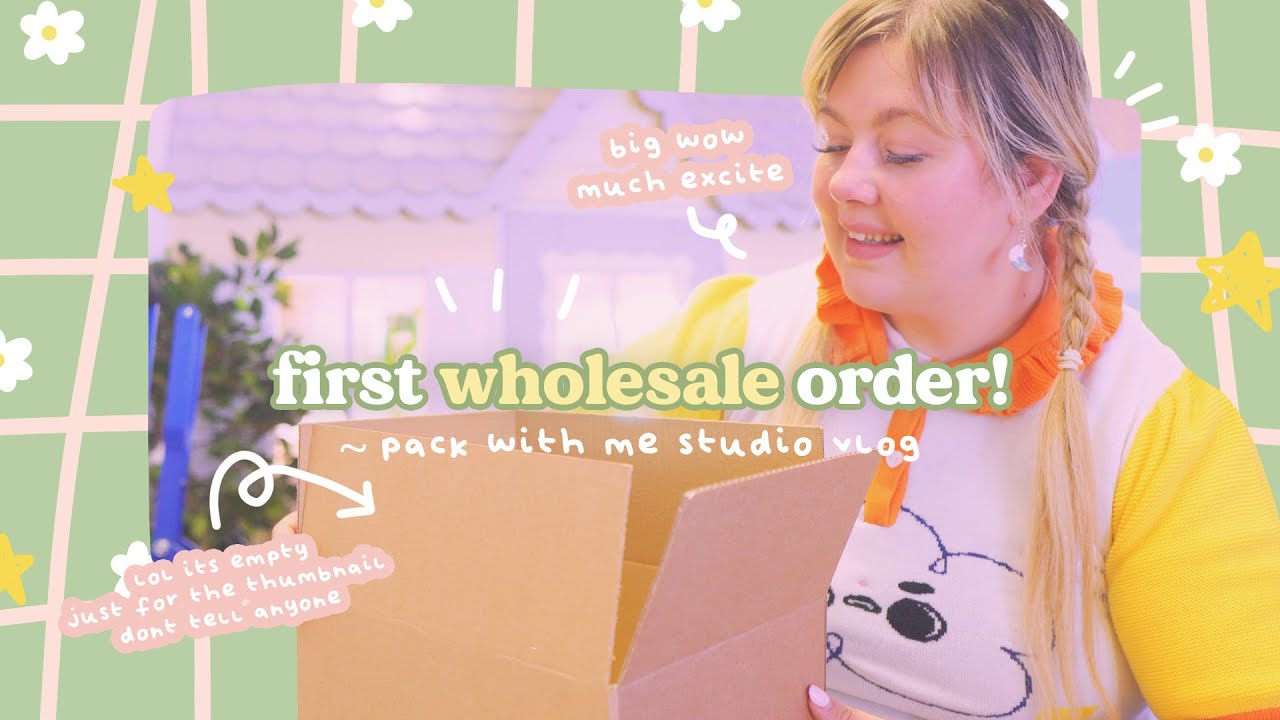 STUDIO VLOG (ノ・ω・)ノ I GOT MY FIRST WHOLESALE ORDER! ~ Lets pack it! & Making Earrings!