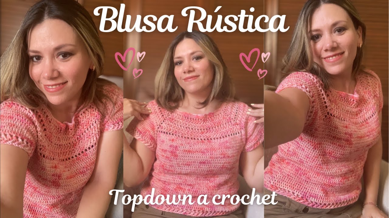 Blusa Rústica - topdown a crochet