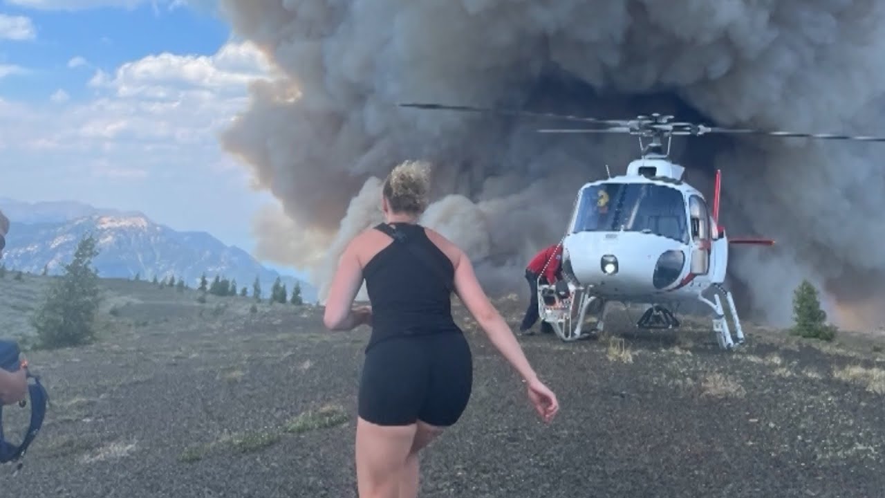 Hikers rescued from wildfire that covered a British Columbia mountain within minutes