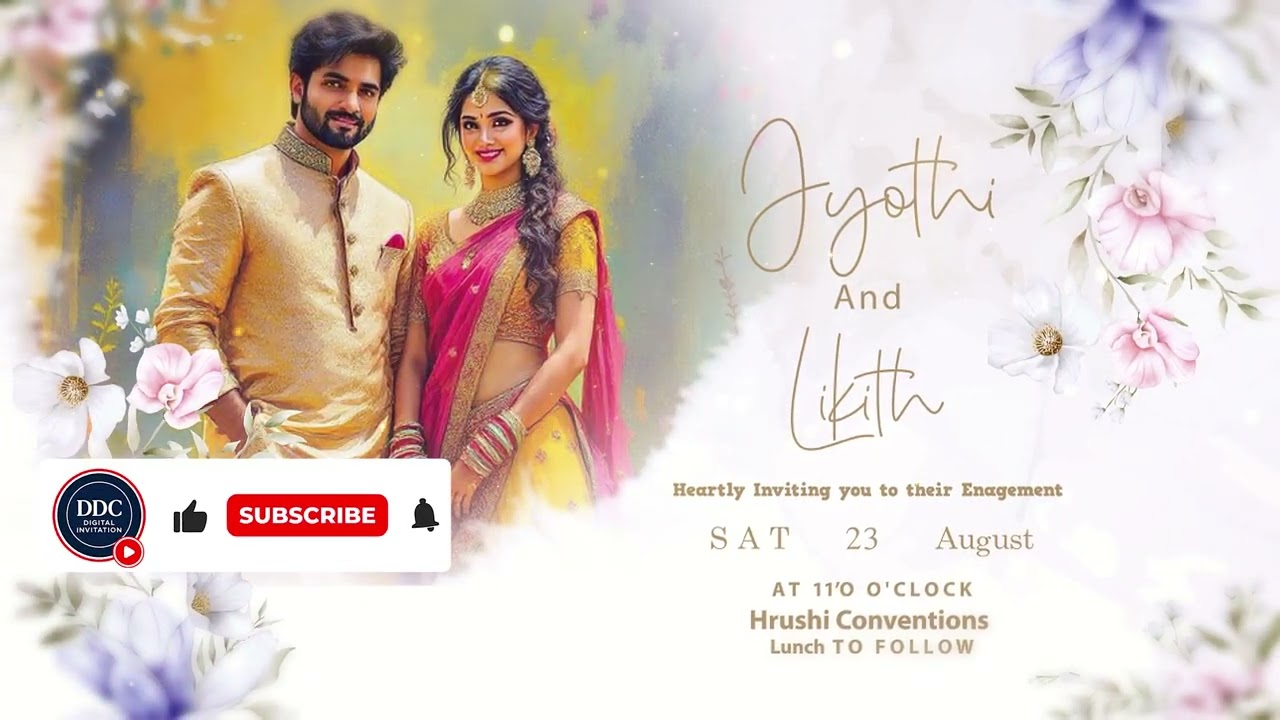 Best Engagement Invitation Video template || Free Download || DDC 107