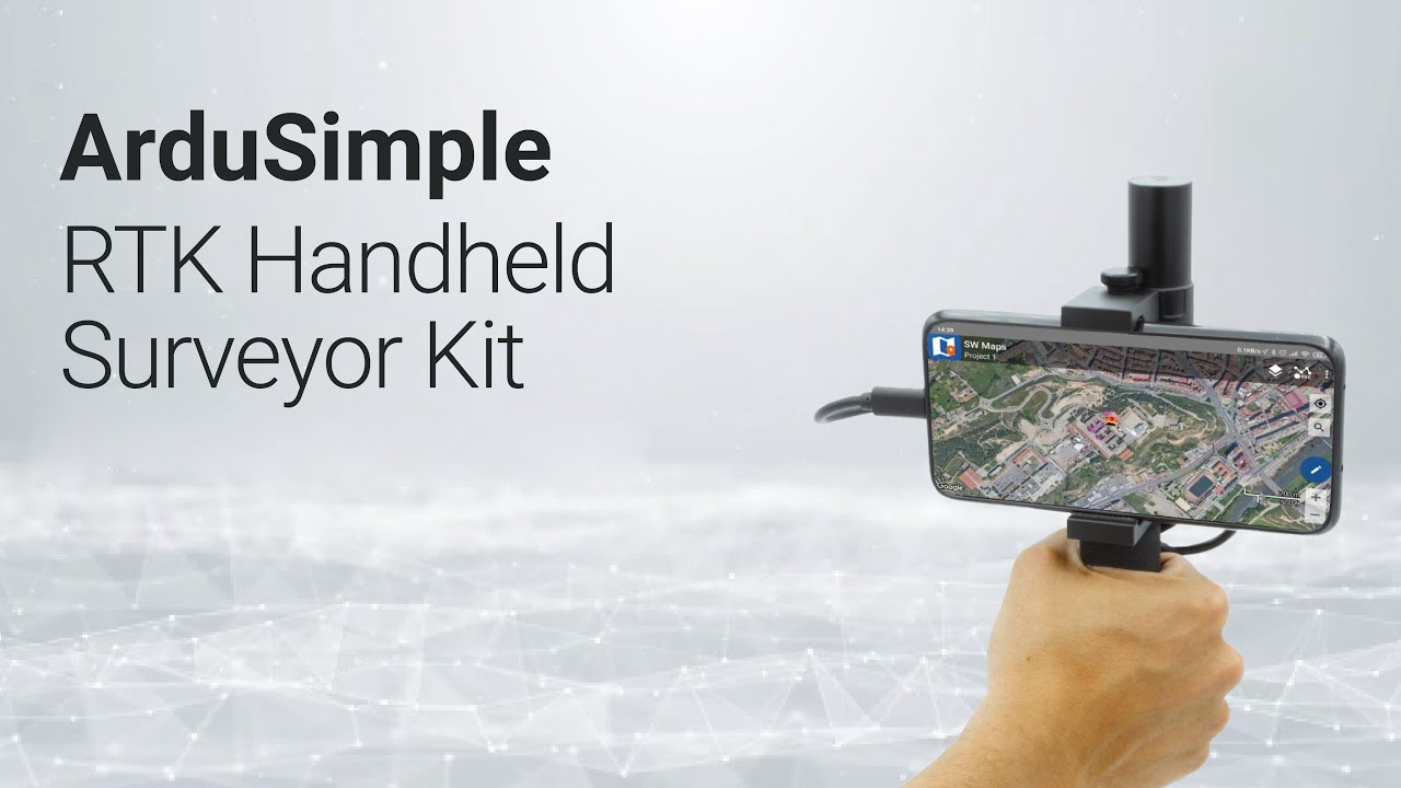 Комплект для ручной съемки RTK от ArduSimple. Снимайте и создавайте карты с точностью RTK и санти...