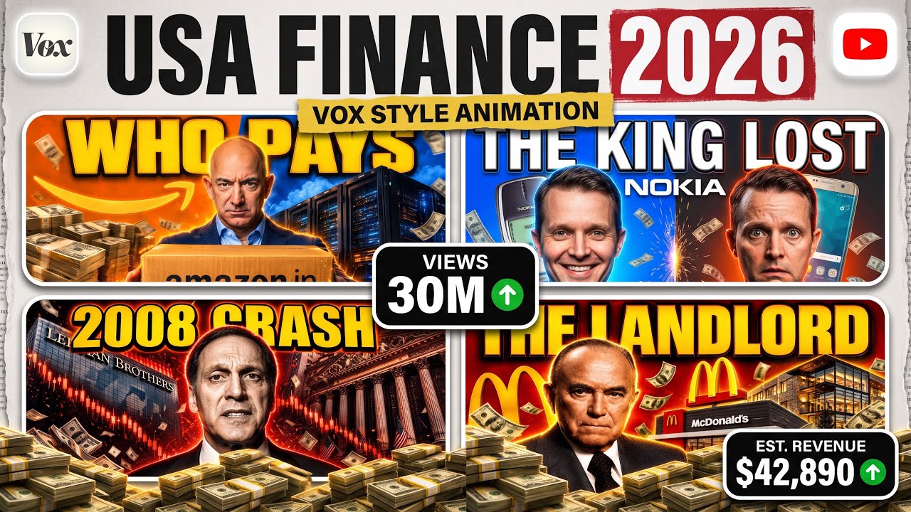 Create Viral USA Finance Documentaries + Vox Style Animation With AI!