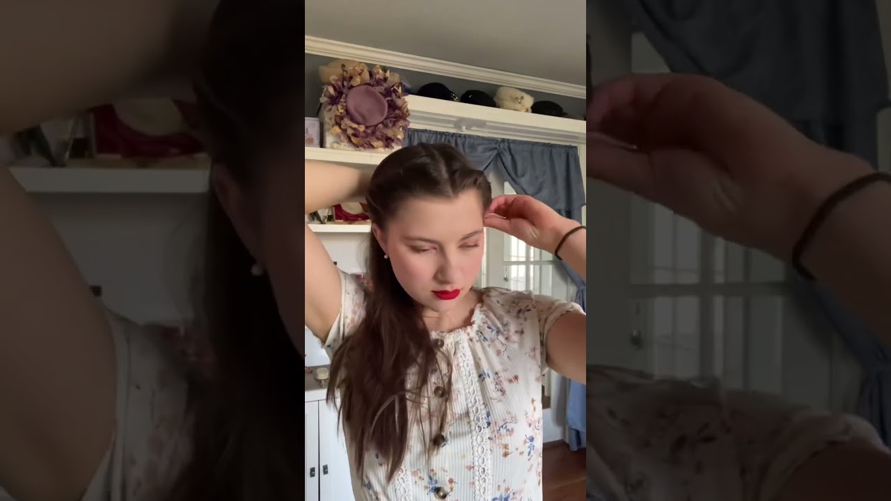 Easy Vintage Hair Tutorial for Hats