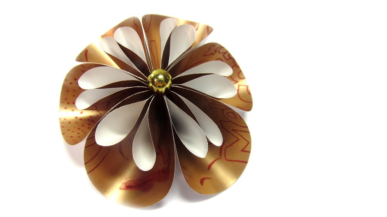 Como hacer flores de papel. Paper flowers.
