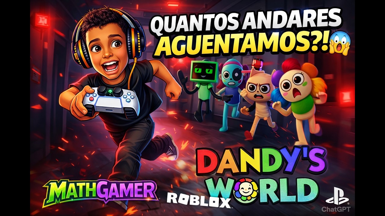 SOBREVIVEMOS A QUANTOS ANDARES NO DANDY’S WORLD ?! 😱🔥 | Roblox com Meus Primos
