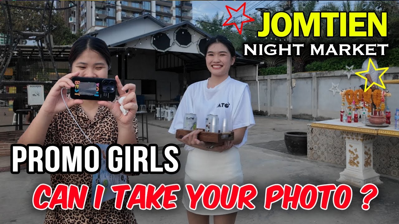 Jomtien Night Market, Ripping Up Money, Salmon and Promo Girls