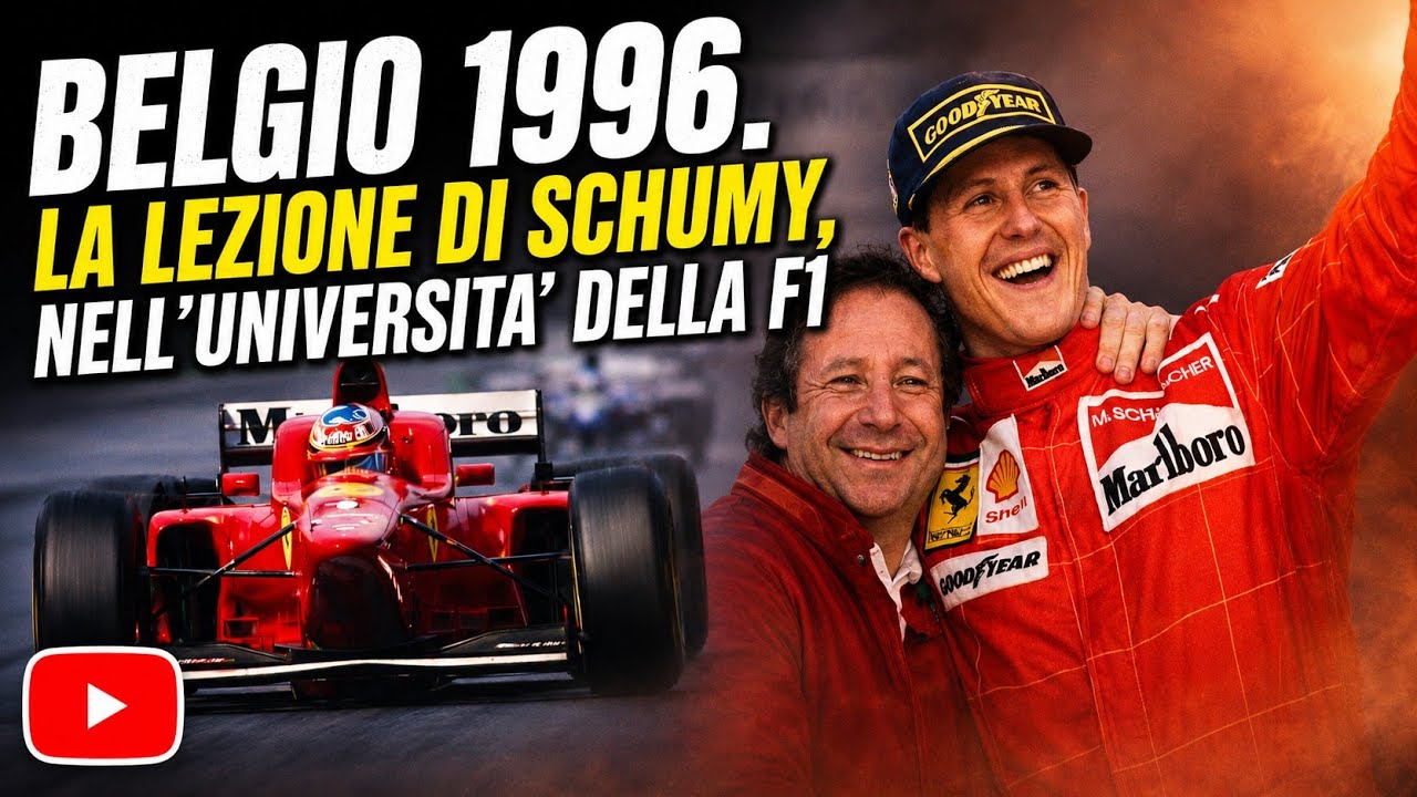 GP Belgio 1996 Spa Mediaset Michael Schumacher Ferrari Jacques Villeneuve Mika Hakkinen Damon Hill