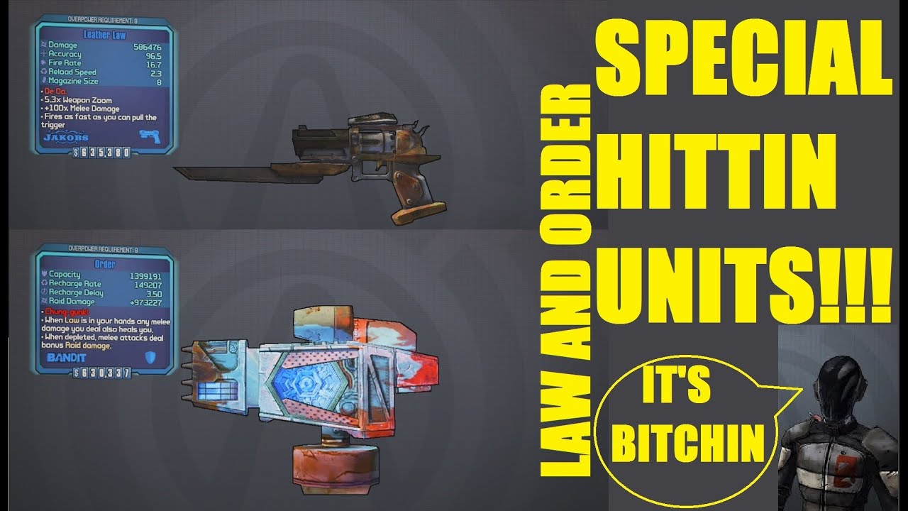 How to Get Law and Order in Borderlands 2 Unique Shield and Gun Combo of DOOM!