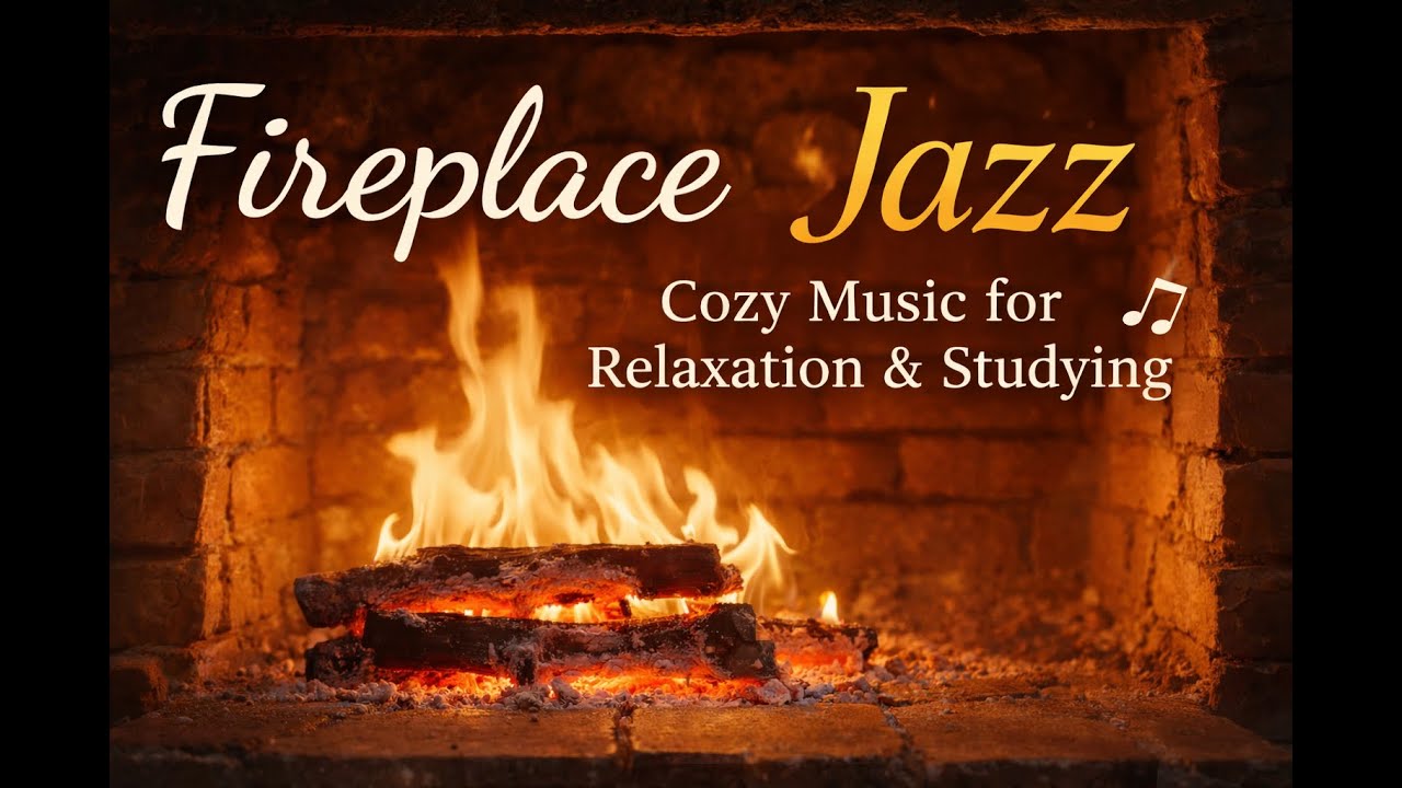 Fireplace jazz - Cozy music for relaxation and studying, listen and enjoy