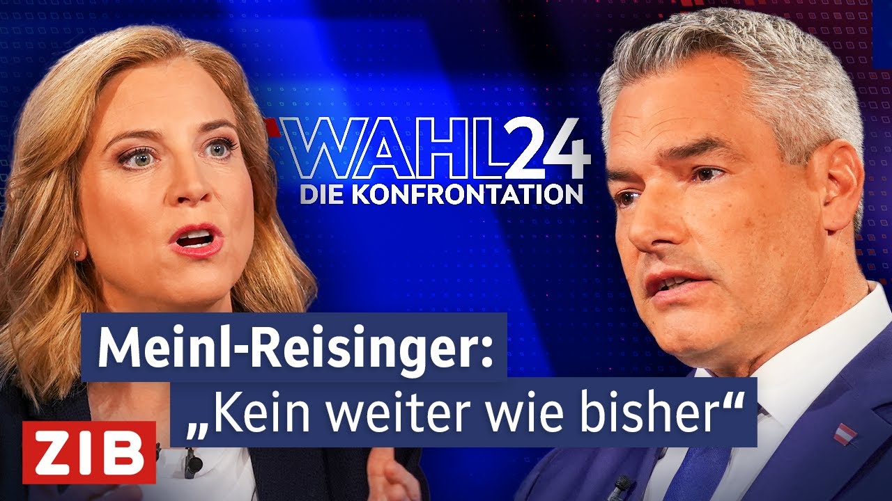 Highlights aus dem TV-Duell zwischen Nehammer (ÖVP) und Meinl-Reisinger (NEOS) | 10.09.2024