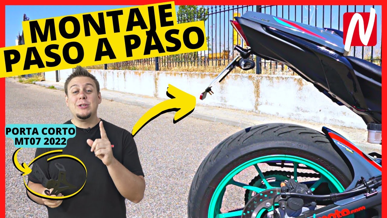 TUTORIAL porta matriculas corto MT07 2022 PASO a PASO Evotech Performance //Nilmoto