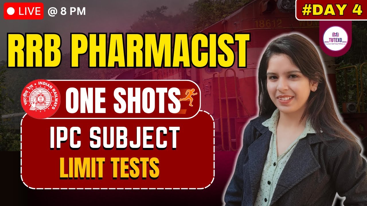 RRB PHARMACIST ONE SHOT VIDEO 4 I IPC SUBJECT I LIMIT TESTS ONE SHOT 🔥 CLASS I PHARMACIST EXAM PYQS