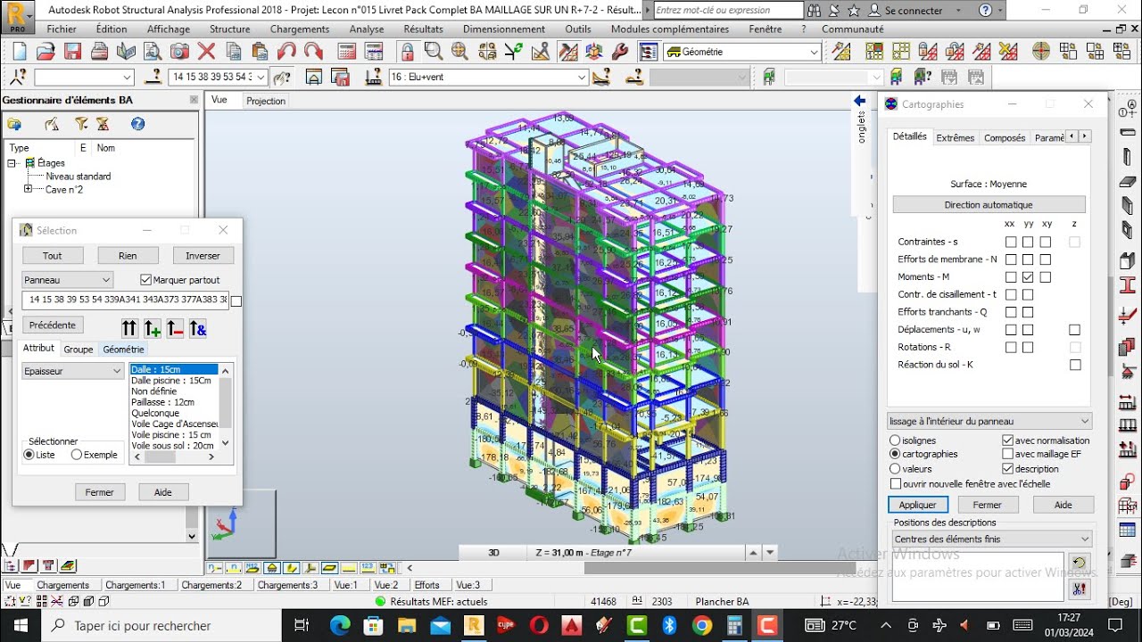 🌎 Leçon n°021 Livret Pack Complet BA I DIMENSIONNEMENT D'UNE DALLE PLEINE ECONOMIQUE ET RESISTANTE